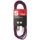 Stagg SMC3 CPP микрофонный шнур, xlr-xlr, длина 3 метра, цвет фиолетовый