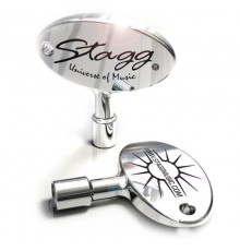 Stagg DRUM KEY Ключ для настройки барабанов, блестящий металл, овальный «барашек»