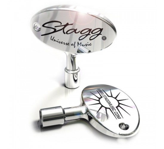 Stagg DRUM KEY Ключ для настройки барабанов, блестящий металл, овальный «барашек»