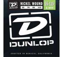 Dunlop DBN55115 Комплект струн для бас-гитары, никелированные, Extra Heavy, 55-115