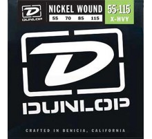 Dunlop DBN55115 Комплект струн для бас-гитары, никелированные, Extra Heavy, 55-115
