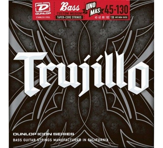Dunlop RTT45130T Robert Trujillo Icon Комплект струн для 5-стр бас-гитары, нерж.сталь, 45-130