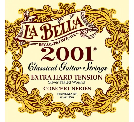 La Bella 2001EH Extra Hard Комплект струн для классической гитары, очень сильное натяжение