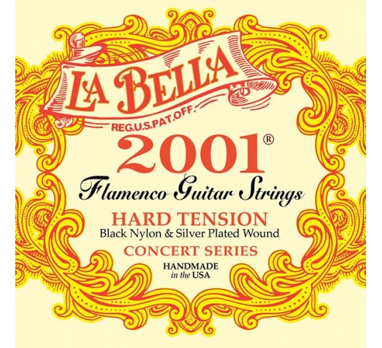 La Bella 2001FH Flamenco Hard Комплект струн для классической гитары, сильное натяжение, посеребренн