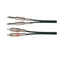 Soundking BB302-3M Кабель акустический, 2х6,35мм — 2хRCA, 3м.