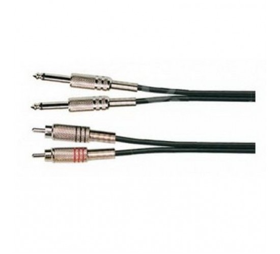 Soundking BB302-3M Кабель акустический, 2х6,35мм — 2хRCA, 3м.