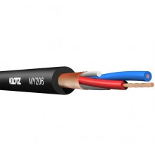 Klotz MY206SW микрофонный кабель, 2x0,22мм, внеш.диаметр 6мм, низкая ёмкость, гибкий, PVC, черный