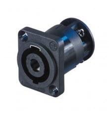Neutrik NL4MP-ST разъем speakon панельный, 4-х контактный, D-тип, 30A, крепеж.отверстия в потай