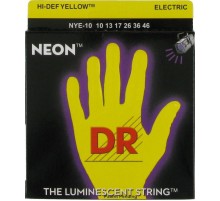 DR NYE-10 Струны для электрогитары NEON Yellow Electric 10-46, желтый неон