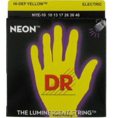 DR NYE-10 Струны для электрогитары NEON Yellow Electric 10-46, желтый неон