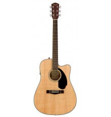 Fender CD-60SCE Dread Nat WN электроакустическая гитара, цвет натуральный