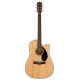 Fender CD-60SCE Dread Nat WN электроакустическая гитара, цвет натуральный