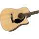 Fender CD-60SCE Dread Nat WN электроакустическая гитара, цвет натуральный