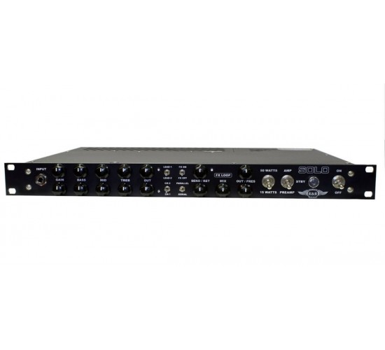 R&R SOUND «SOLO»  усилитель в рэковом корпусе 1U, 50Вт, silver
