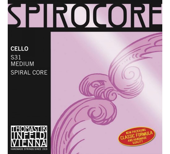 Thomastik S31 Spirocore Комплект струн для виолончели размером 4/4, среднее натяжение