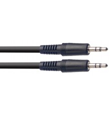 Stagg SAC2MPSMPSB аудио шнур, 2 метра, mini stereo jack - mini stere jack, пластик