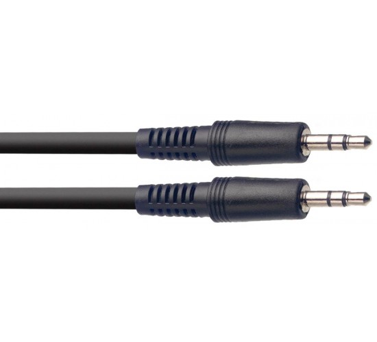Stagg SAC2MPSMPSB аудио шнур, 2 метра, mini stereo jack - mini stere jack, пластик