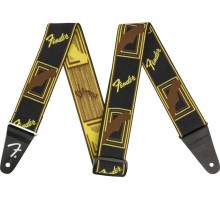 Fender Weighless 2` Monogrammed Strap Black/Brown/Yellow гитарный ремень, черный