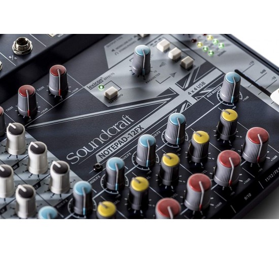 Soundcraft Notepad-12FX микшерный пульт с процессором эффектов Lexicon и USB интерфейсом