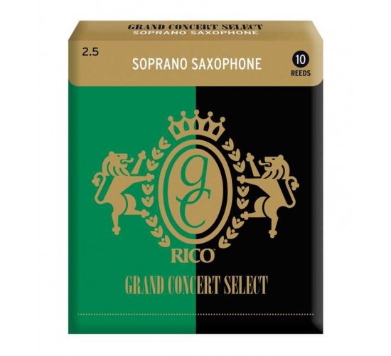 Rico RGC10SSX250 Grand Concert Select Трости для саксофона сопрано, размер 2.5, 10шт