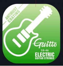 Guitto GSE-010 комплект струн для электрогитары, с покрытием, 10-46