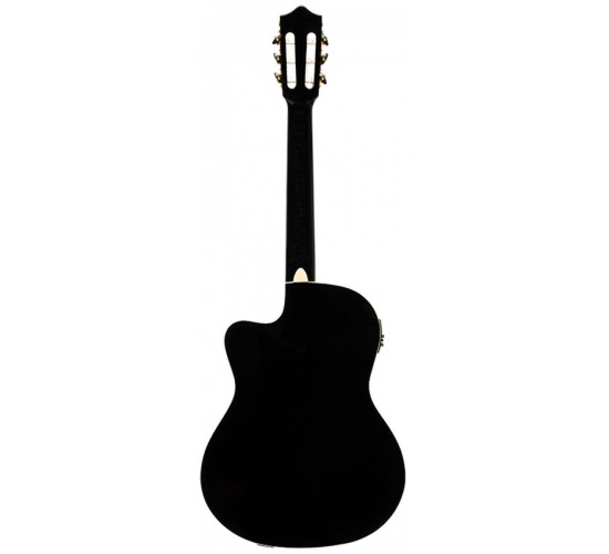 Stagg SCL60 TCE-BLK электроакустическая классическая гитара с вырезом, цвет черный