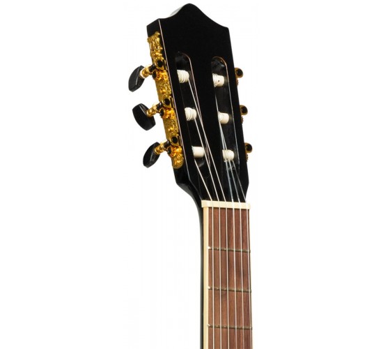 Stagg SCL60 TCE-BLK электроакустическая классическая гитара с вырезом, цвет черный