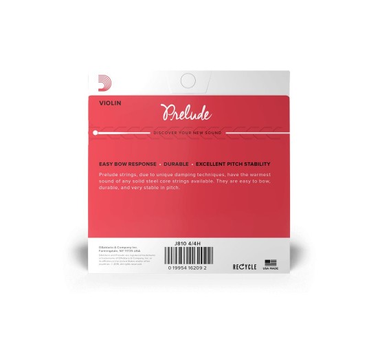D'Addario J810-4/4H PRELUDE комплект струн для скрипки