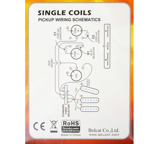 Belcat BS-02ABridge-WH Звукосниматель магнитный, сингл, бриджевый, белый