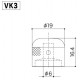 Gotoh VK-3B ручка потенциометра Dome style, черная