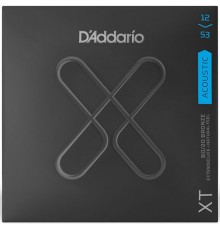 D'Addario XTABR1253 XT Комплект струн для акустической гитары, бронза 80/20, 12-53, с покрытием