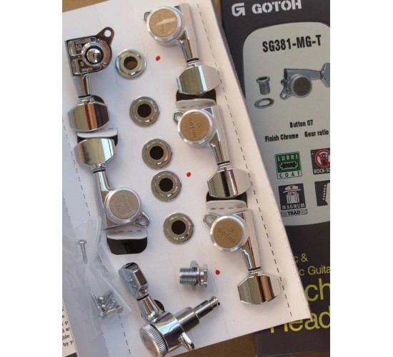 Gotoh SG381-07 MG-TRAD хром, 6 в линию, локовые колки
