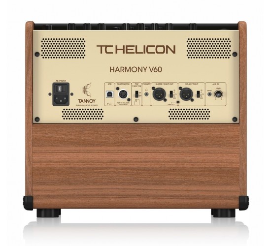 TC Helicon Harmony V60 комбоусилитель 2-х канальный, 60 Вт, с вокальным процессором и 4 педалями