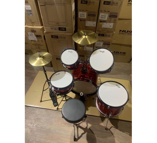 Stagg TIM JR 5/16 RD детская акустическая барабанная установка, цвет красный USED
