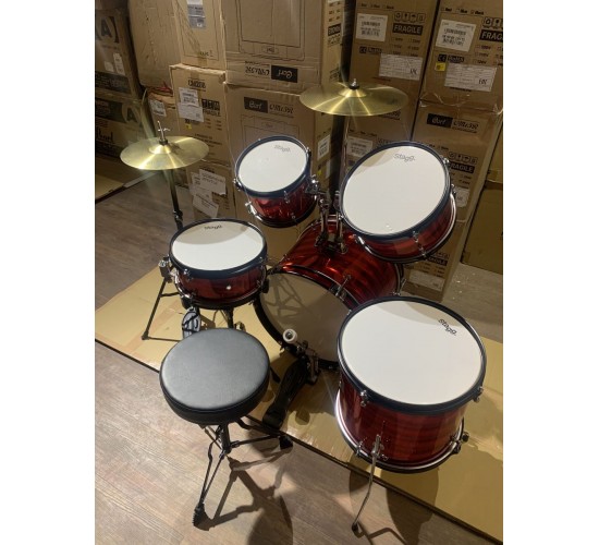 Stagg TIM JR 5/16 RD детская акустическая барабанная установка, цвет красный USED