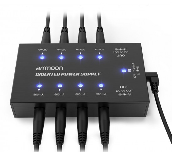 Ammoon Isolated Power Supply изолированный блок питания для гитарных эффектов на 8 выходов