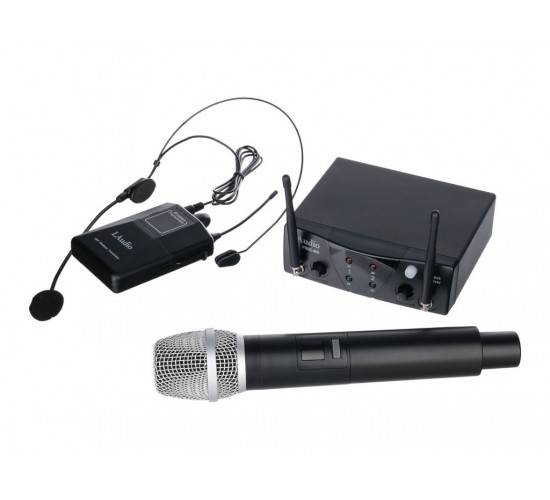 LAudio PRO2-MH Двухканальная радиосистема с ручным передатчиком и головным микрофоном PRO2-MH