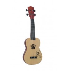 Terris Plus Cat укулеле сопрано, кот, лапка, натуральный, пластик