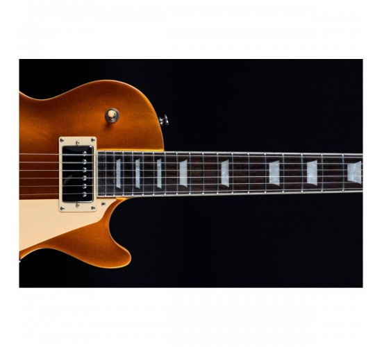 JET JL-500 GD электрогитара, Les Paul, корпус красное дерево, HH, цвет золотой