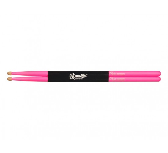 HUN 10101003010 Fluorescent Series 7A Барабанные палочки, розовые, орех гикори