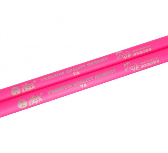HUN 10101003010 Fluorescent Series 7A Барабанные палочки, розовые, орех гикори