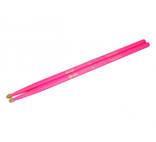 HUN 10101003010 Fluorescent Series 7A Барабанные палочки, розовые, орех гикори