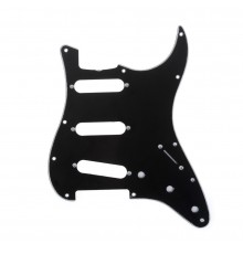 Musiclily MX1388BK Защитная накладка гитары Fender Stratocaster SSS, 3 слоя, черная