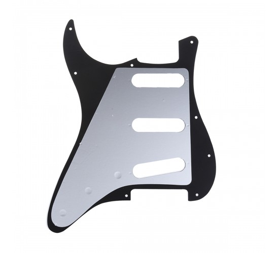 Musiclily MX1388BK Защитная накладка гитары Fender Stratocaster SSS, 3 слоя, черная