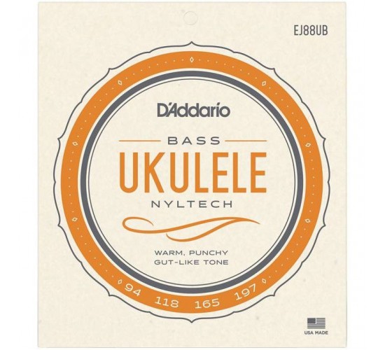 D'Addario EJ88UB струны для бас укулеле, серия Nyltech