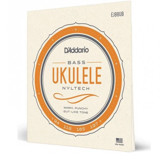 D'Addario EJ88UB струны для бас укулеле, серия Nyltech