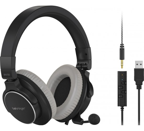 Behringer BH470U Закрытые наушники со встроенным микрофоном и USB-адаптером