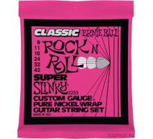 Ernie Ball 2253 струны для эл.гитары Classic Pure Nickel Super Slinky (9-11-16-24w-32-42)