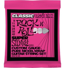 Ernie Ball 2253 струны для эл.гитары Classic Pure Nickel Super Slinky (9-11-16-24w-32-42)
