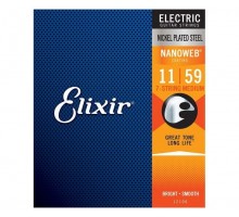 Elixir 12106 NANOWEB Комплект струн для 7-струнной электрогитары, Medium 11-59